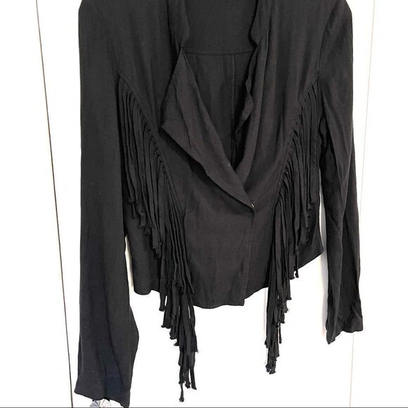 L.A hearts black rayon fringe trim jacket - Picture 7 of 7